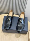 Dior Black Leather Penny Loafers
