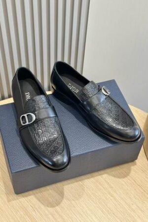 Dior Brown Leather Penny Loafers