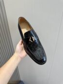 Dior Black Leather Penny Loafers
