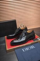 Dior Black Leather Wingtip Oxford Shoes
