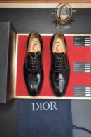 Dior Black Leather Wingtip Oxford Shoes
