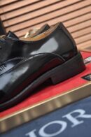 Dior Black Leather Wingtip Oxford Shoes