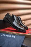 Dior Black Leather Wingtip Oxford Shoes