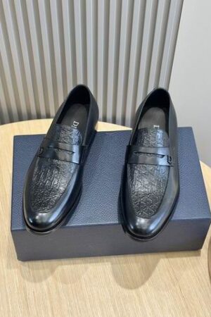 Dior Black Patent Leather Penny Loafers