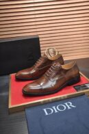 Dior Brown Leather Wingtip Oxford Shoes