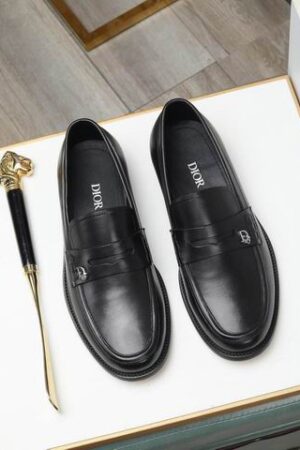 Dior Granville Black Suede Loafers