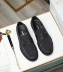 Dior Granville Black Oblique Jacquard Loafers