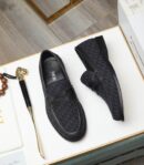 Dior Granville Black Oblique Jacquard Loafers