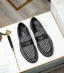 Dior Granville Grey Leather Loafers