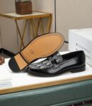 Dior Granville Loafers in Black and Grey Oblique Jacquard