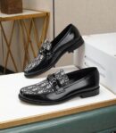 Dior Granville Loafers in Black and Grey Oblique Jacquard