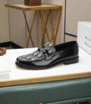 Dior Granville Loafers in Black and Grey Oblique Jacquard