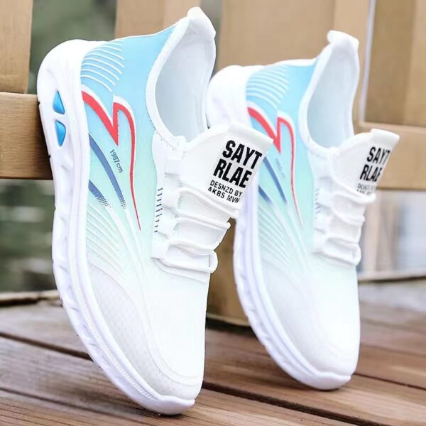 Dynamic Side Design Knit Strap Sneakers - Modern Style - Image 4