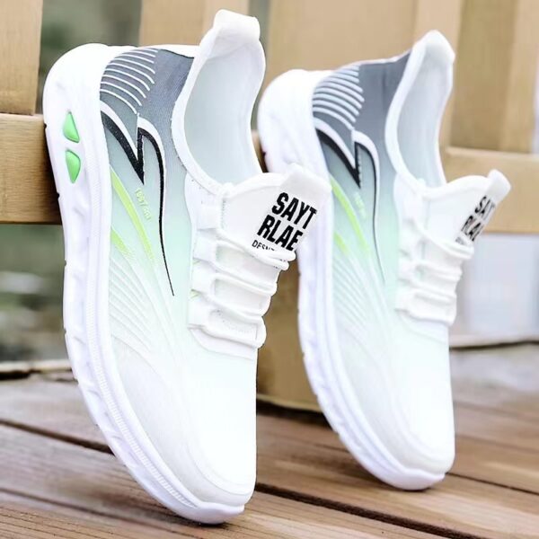 Dynamic Side Design Knit Strap Sneakers - Modern Style - Image 2