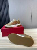 Ferragamo Men's Brown Leather Casual Sneakers