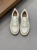 Ferragamo Men's cream low-top sneakers