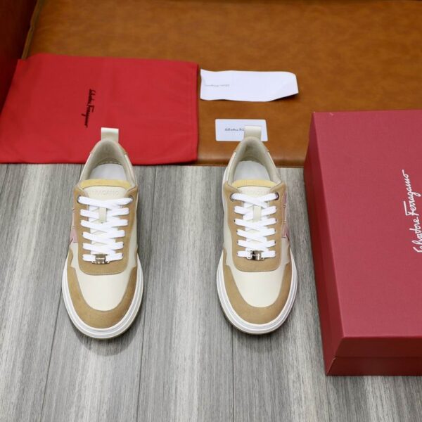 Ferragamo Men's Multi-Tone Gancini Lace-Up Sneakers