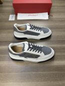 Ferragamo Men's Designer Two-Tone Gancini Sneakers