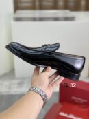 Classic Black Leather Penny Loafers (Shiny Finish)