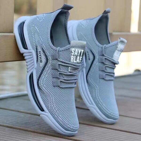 Flowing Design Knit Strap Sneakers - Modern Style - Image 2