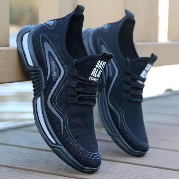 Flowing Design Knit Strap Sneakers - Modern Style