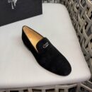Giuseppe Zanotti Black Velvet GZ Logo Loafers