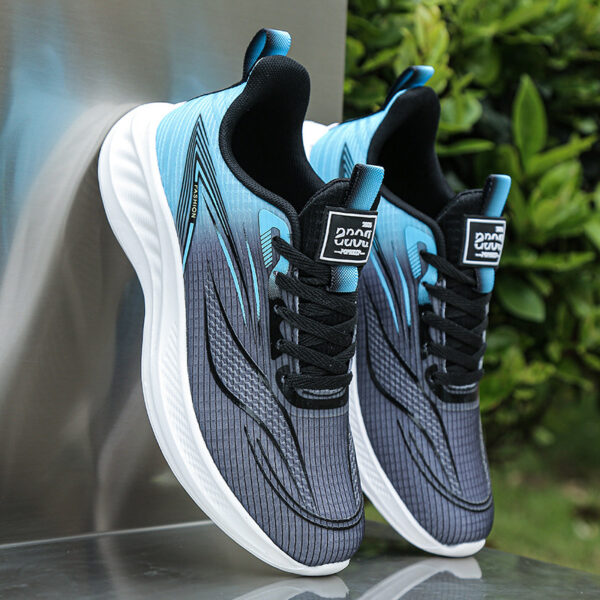 Gradient Color Dynamic Line Fashion Sneakers