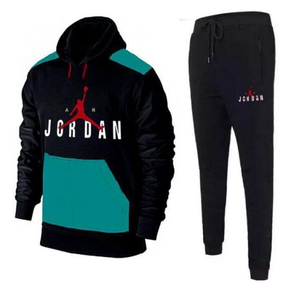 Jordan Color Block Hoodie & Sweatpants Tracksuit - Image 4