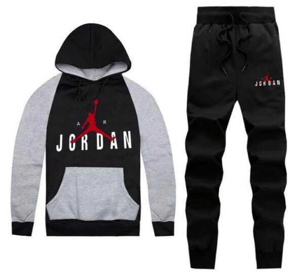 Jordan Color Block Hoodie & Sweatpants Tracksuit - Image 5