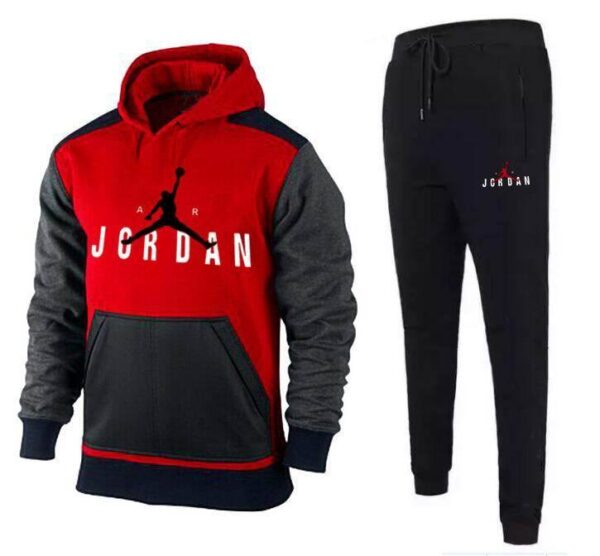 Jordan Color Block Hoodie & Sweatpants Tracksuit - Image 11