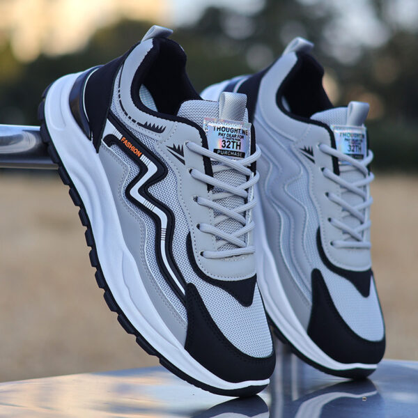Layered Trail Style Sneakers - Stylish Colorways - Image 2