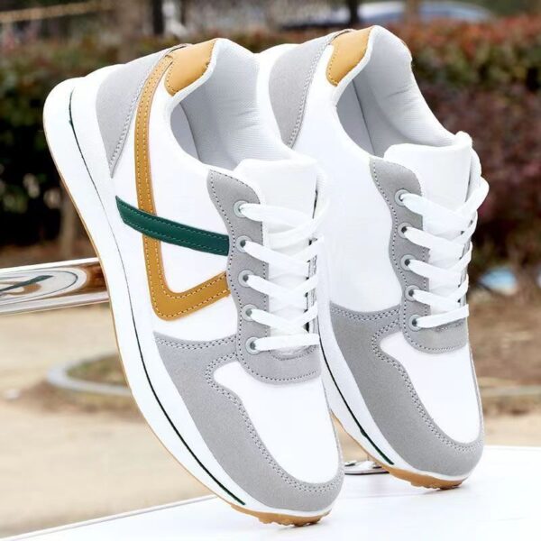 Layered "V" Accent Sport Sneakers - Stylish Colorways - Image 4