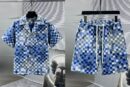 Louis Vuitton Checkered Monogram Shirt & Shorts Set