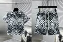 Louis Vuitton Checkered Monogram Shirt & Shorts Set