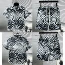 Louis Vuitton Checkered Monogram Shirt & Shorts Set