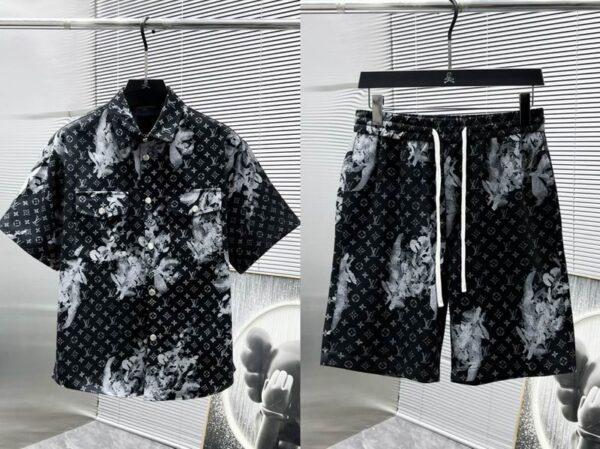 Louis Vuitton Monogram & Floral Shirt & Shorts Set - Image 2