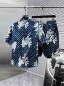 Louis Vuitton Monogram & Floral Shirt & Shorts Set
