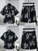 Louis Vuitton Monogram & Floral Shirt & Shorts Set