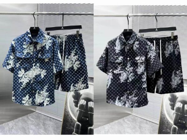 Louis Vuitton Monogram & Floral Shirt & Shorts Set - Image 5