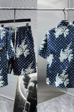 Louis Vuitton Monogram & Floral Shirt & Shorts Set