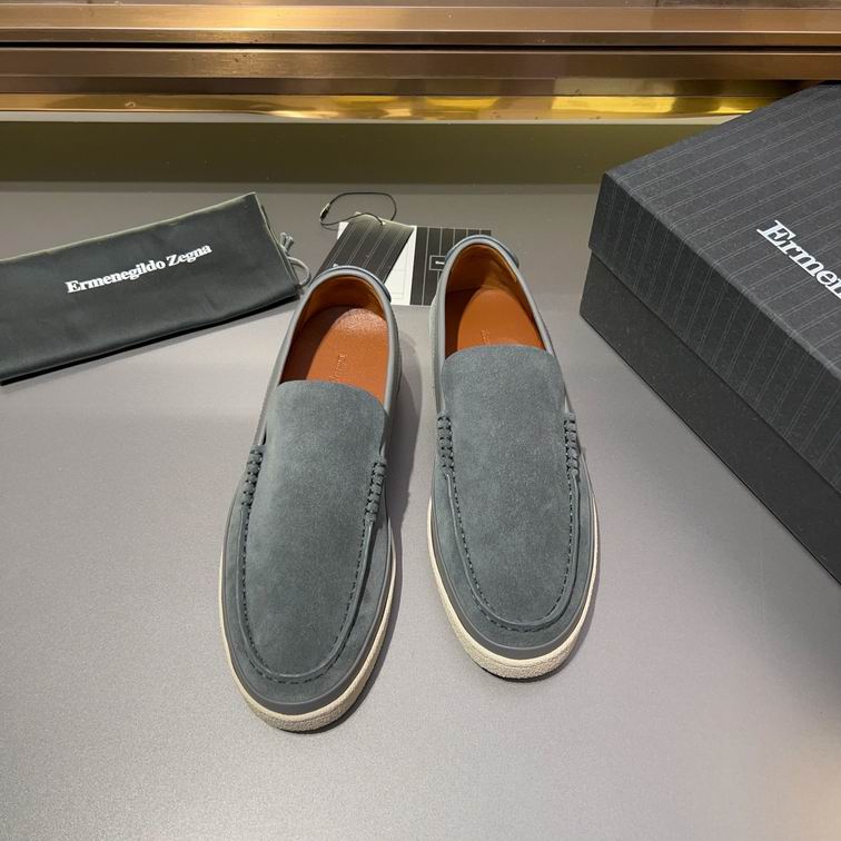 Luxurious Men's Grey Suede Slip-On Loafers