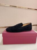 Classic Black Suede Penny Loafers