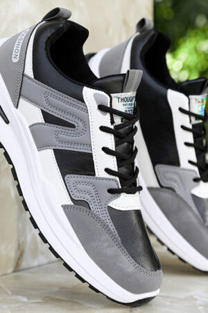 Modern Casual Lace-Up Sneakers - White with YYA Logo.