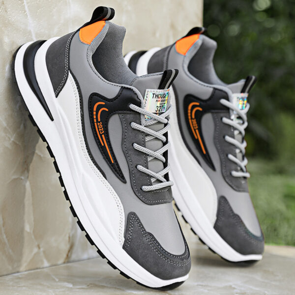 Modern Casual Leather Sneakers - Design in Various Colors. - Image 4