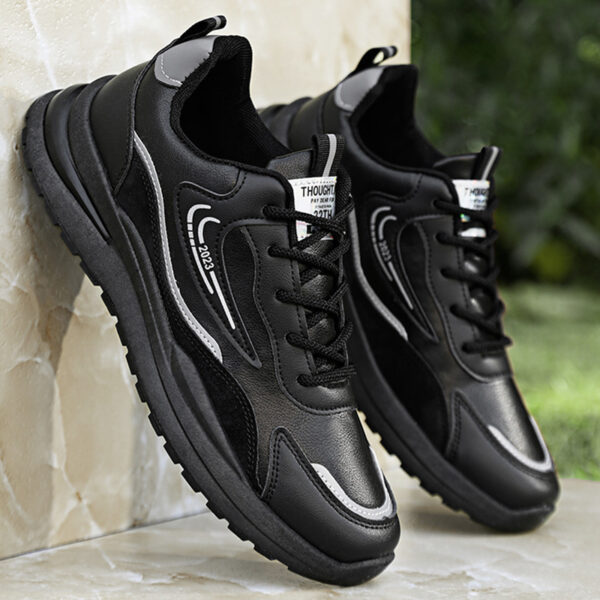 Modern Casual Leather Sneakers - Design in Various Colors. - Image 2