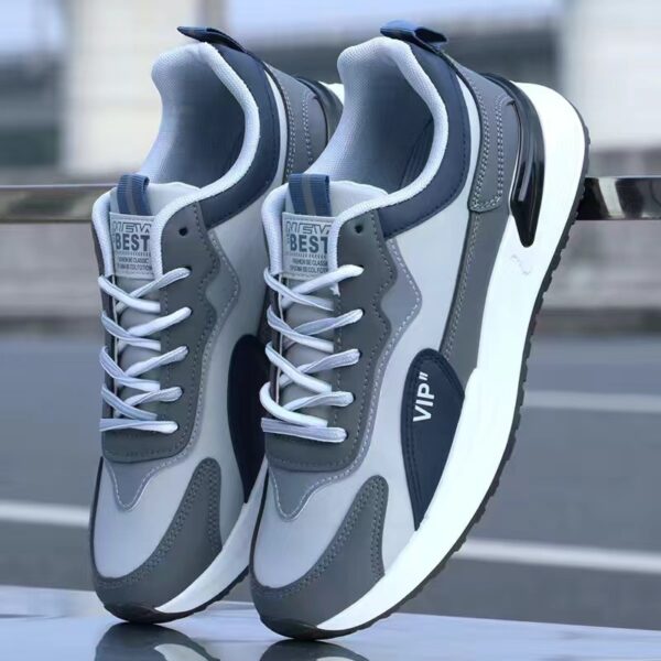 Modern Casual Sneakers - White, Gray & Black Options.