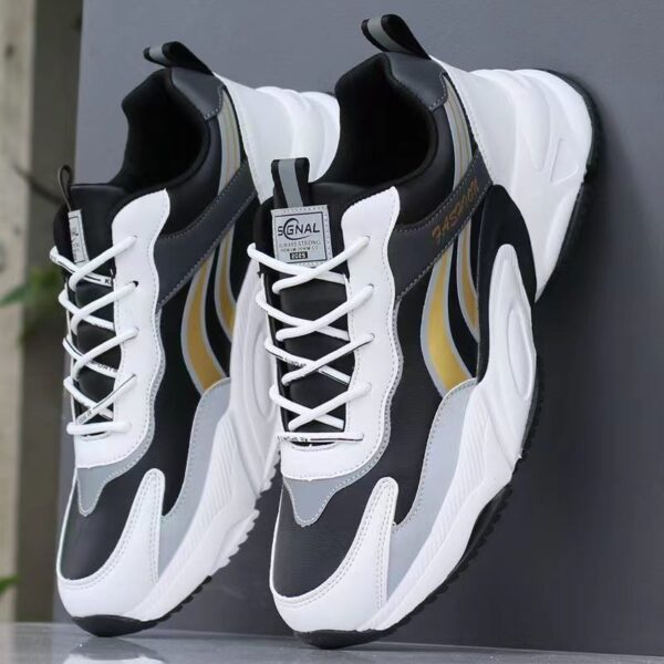 Multi-Layered Curve Stripe Fashion Sneakers