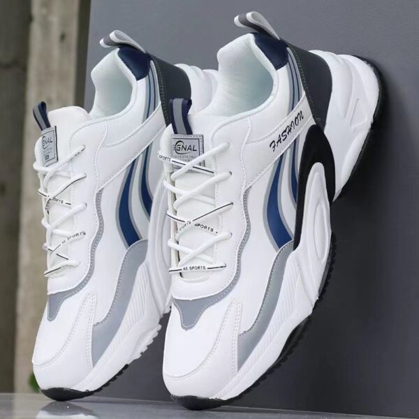 Multi-Layered Curve Stripe Fashion Sneakers - Image 2