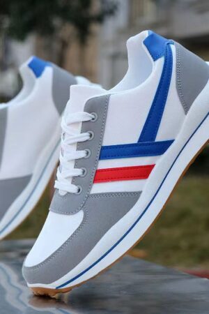 Panel & Stripe Sport Sneakers - Stylish Colorways