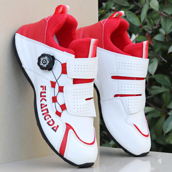Performance Cycling Shoes - White with Black or Red Accents - Image 2